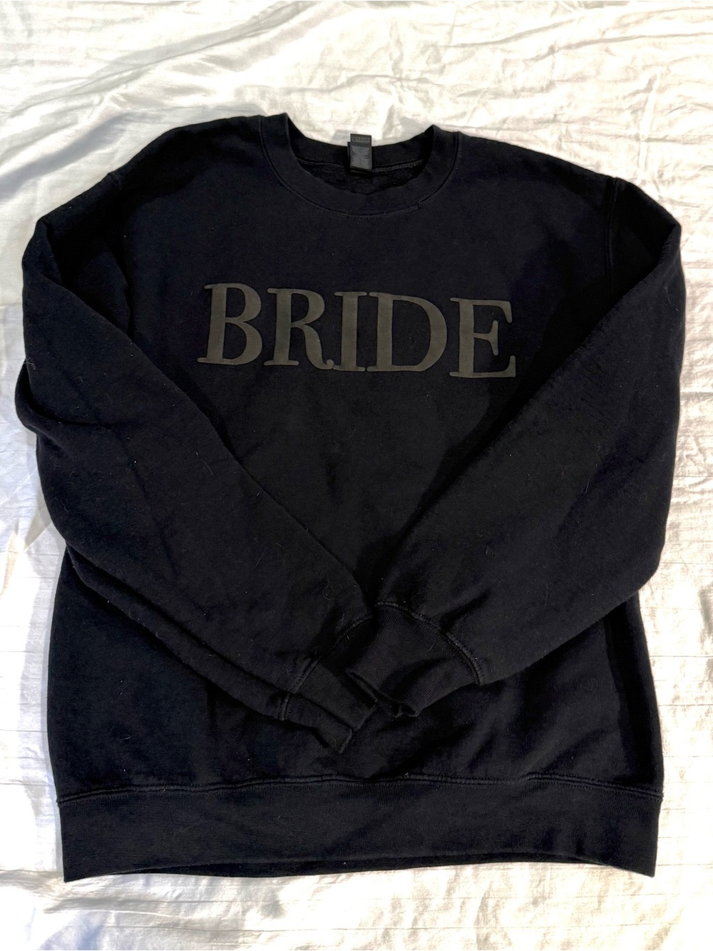 NWOT Black BRIDE Crewneck Sweatshirt - Women's Bridal Pullover